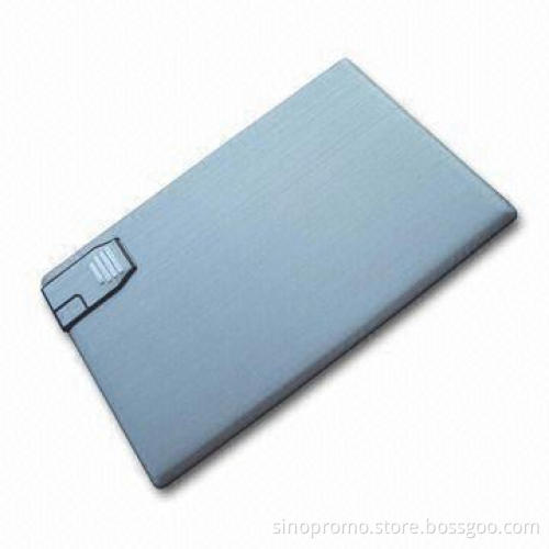 Metal Name Card-shaped USB Stick with Up to 32GB Capacity, Measuring 84.5 x 54 x 3.3mm